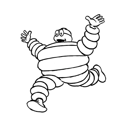 The Michelin Man runs
