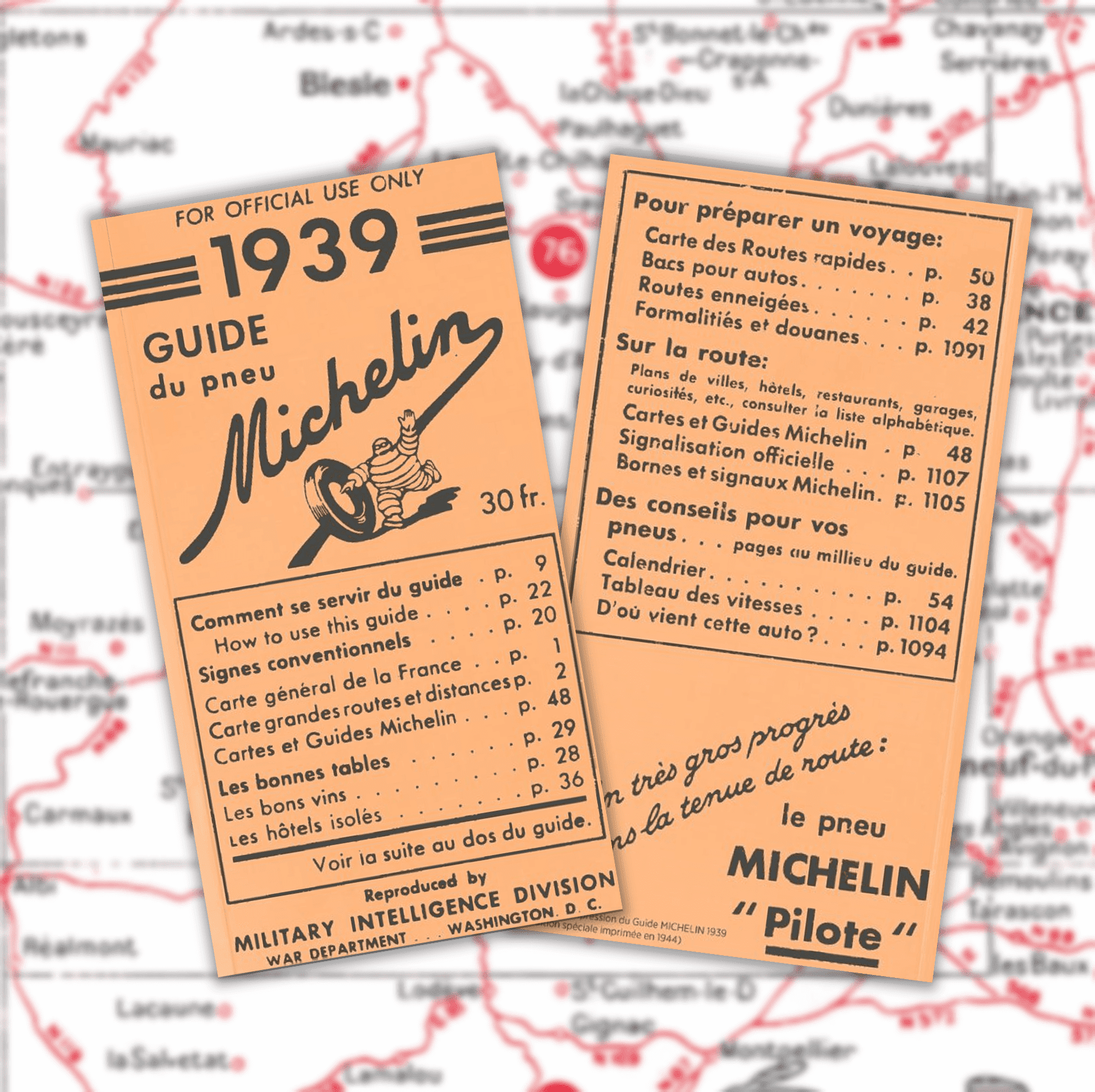 Guide Michelin 1939 -Cartes et guides Michelin