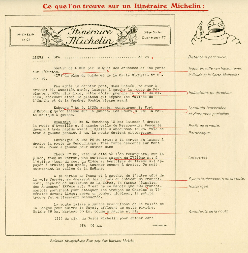 itinéraire Michelin