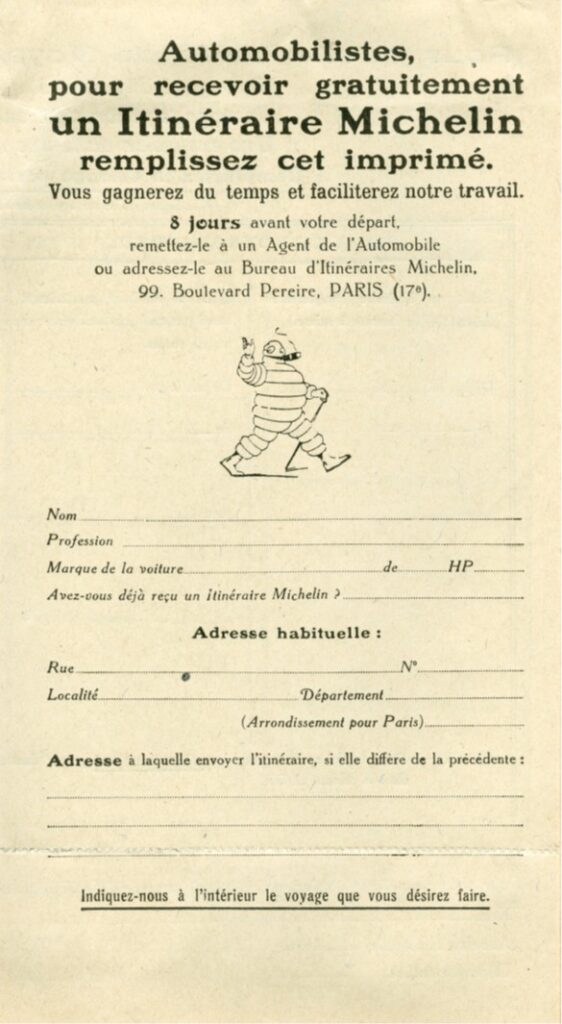 Itinéraire Michelin_demande